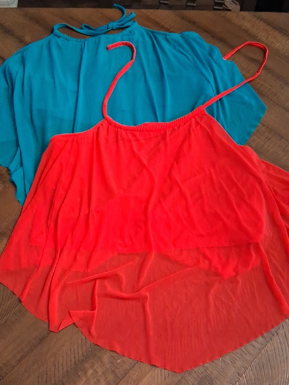Coco Reef Bright Coral And Teal Plus-Size Swim Bra's